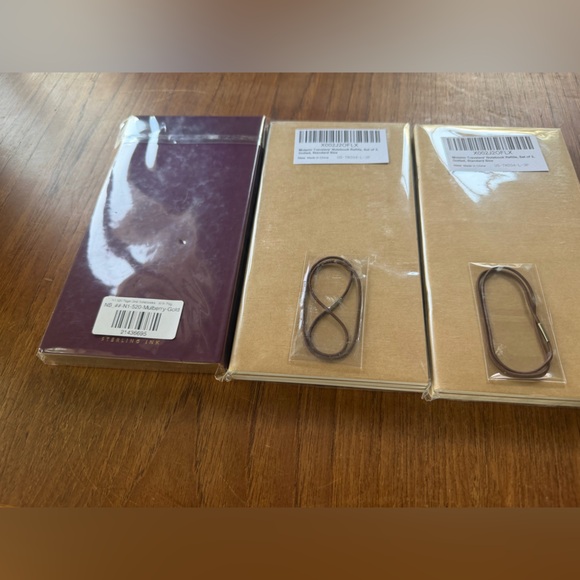 Sterling Ink N1 520 Page Grid Notebook Mulberry Gold + 2 Moterm Inserts New - Picture 4 of 6